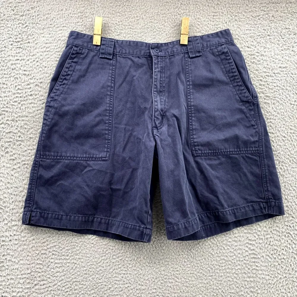 Nike Golf Shorts 32 x 8* Navy Canvas Front Pocket Classic 90's Performance Men's